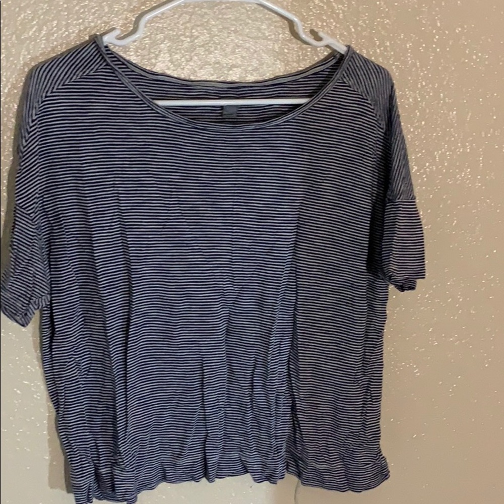 Striped off the shoulder shirt